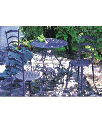 Mesa y sillas de aluminio para jardín 