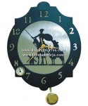 Reloj de forja con molino, Don Quijote y Sancho Panza de forja QJ-8