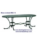 Mesa ovalada de aluminio para patios, jardines y terrazas MSE-13 filipinas