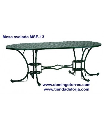 Mesa ovalada de aluminio para patios, jardines y terrazas MSE-13 filipinas
