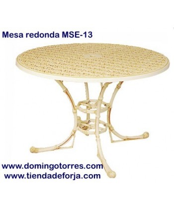 Mesa de aluminio redonda MSE-13 bambú filipinas