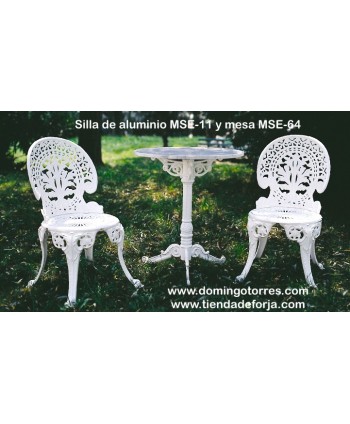 Conjunto jardín silla MSE-11 y mesa MSE-64