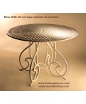 Mesa con tapa de aluminio para patios, terrezas y jardines MSE-28 gaudí marbella