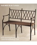 Sofá banco de aluminio - Mobiliario de jardín MSE-36