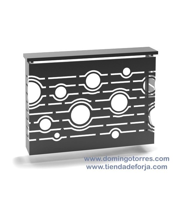 Cubre radiador hierro forjado círculos marrón -Muebles Auxiliares