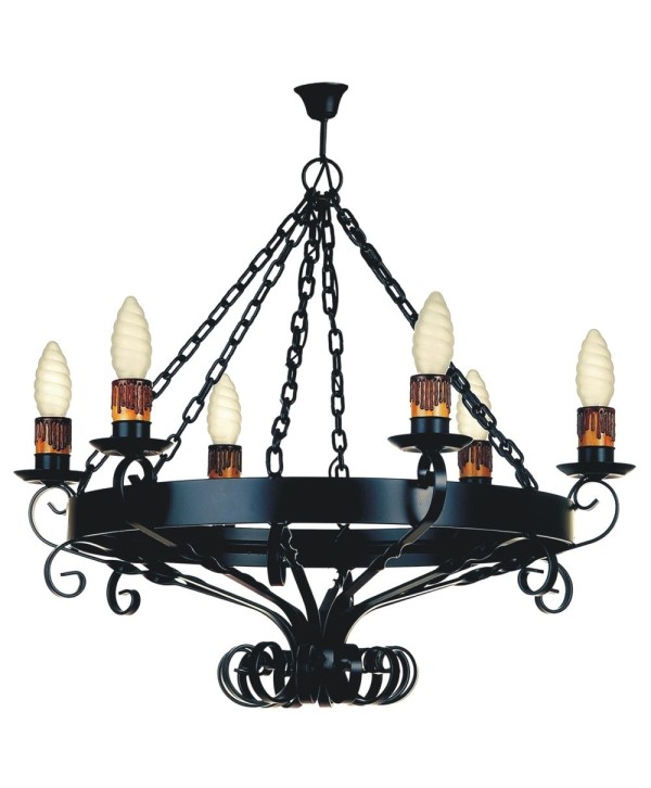 L-2 Lámpara con adornos de forja artística