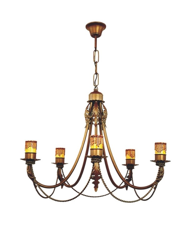 L-6 Lampara con pequeño cordón de forja artística