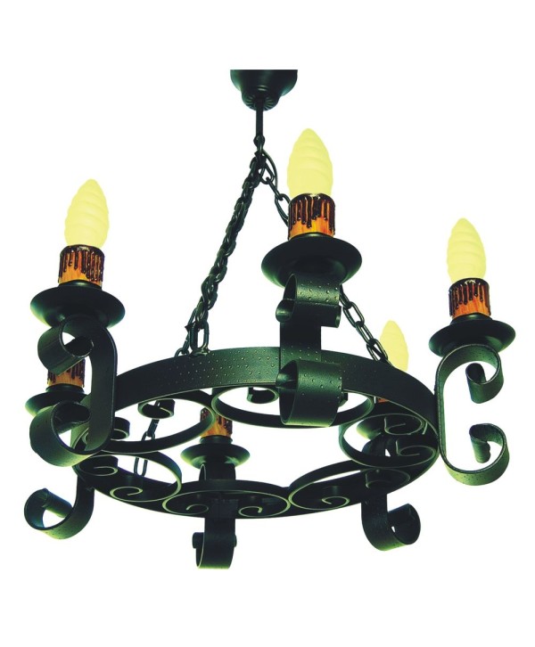 L-30 Lámpara con rizos en forma de C de hierro