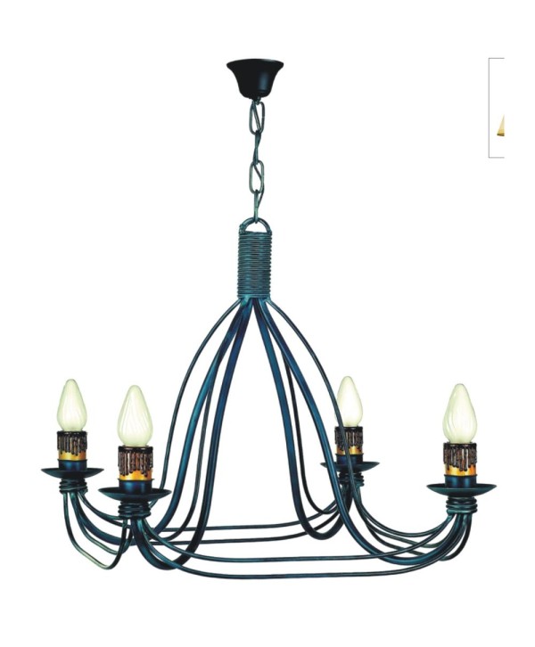 L-33 Lampara con diseño cuadrado de forja