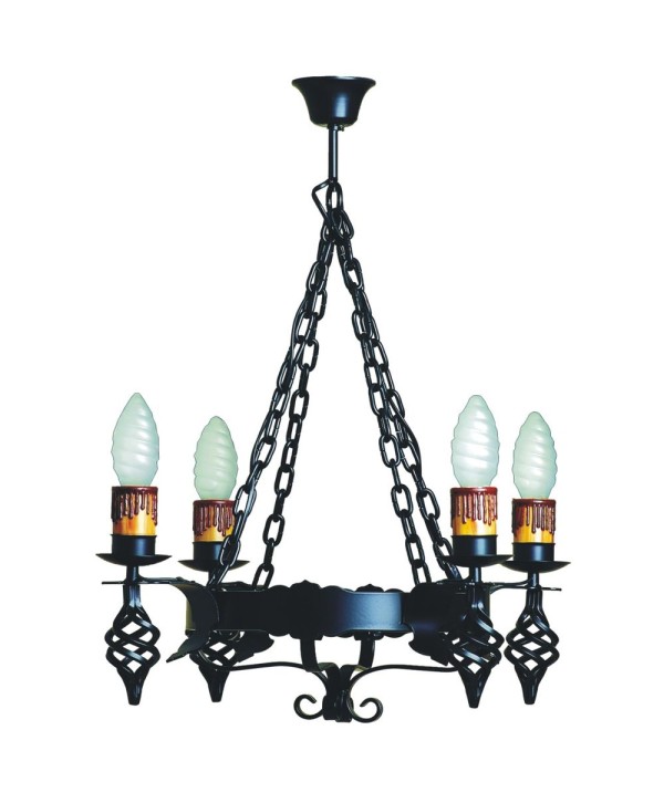 L-41 Lámpara con remates de piñas de forja