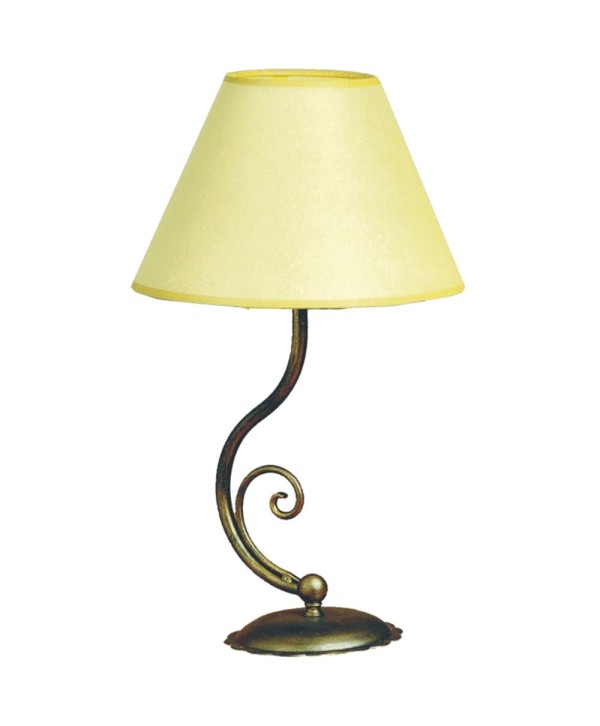 LS-10 Sobremesa con adorno de rizo y pantalla forja