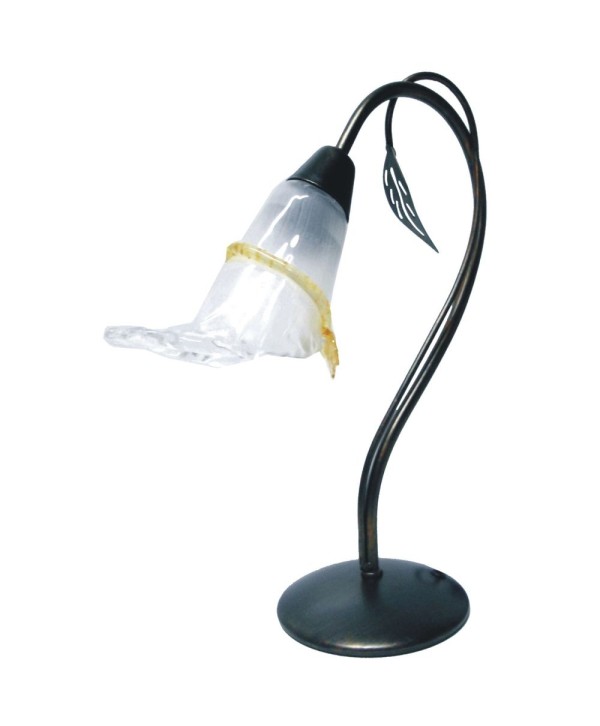 LS-22 Sobremesa con adorno de hoja marrón de forja