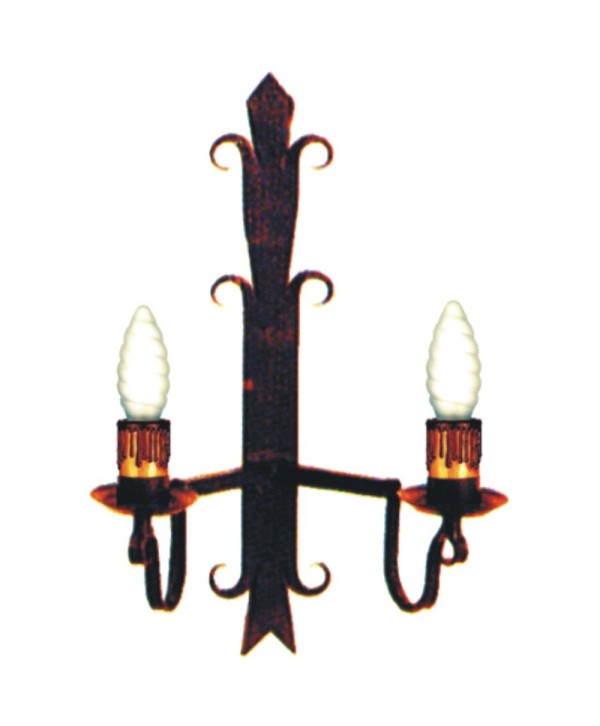 A-12 Aplique alto liso de forja artistica para la pared