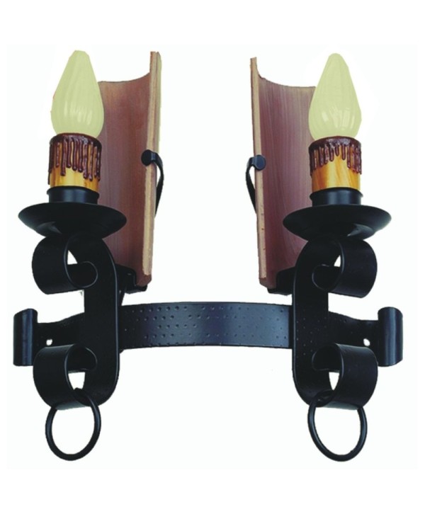 A-85 Aplique sencillo de forja con anillas y tejas