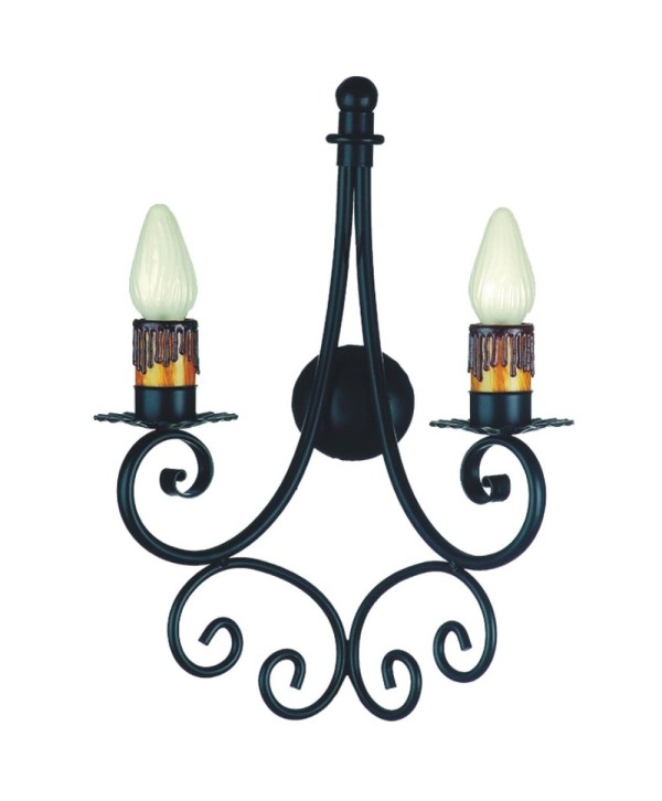 A-39-2 Aplique de diseño elegante 2 focos de hierro