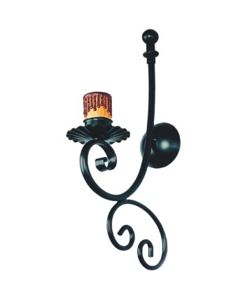 A-39 Aplique forja artistica de 1 luz con rizos