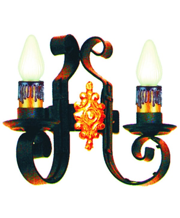 A-41 Aplique de forja con adorno de latón