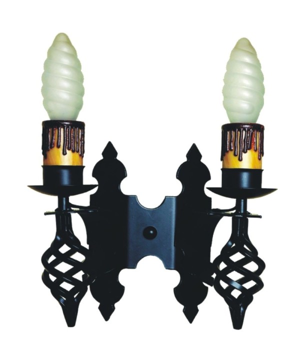 A-52 Aplique con remates de piña en hierro