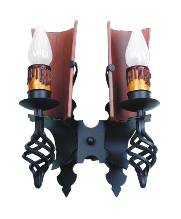 A-86 Aplique con piñas de forja y tejas para cocinillas