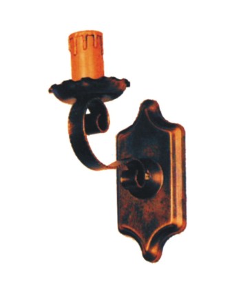 A-50 Aplique hierro forjado con placa para la pared
