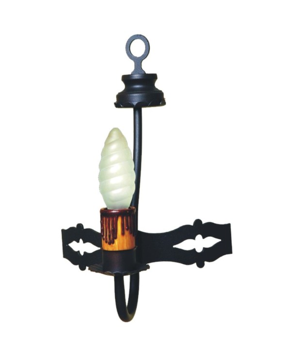 A-77 Aplique sencillo de hierro forjado con 1 foco