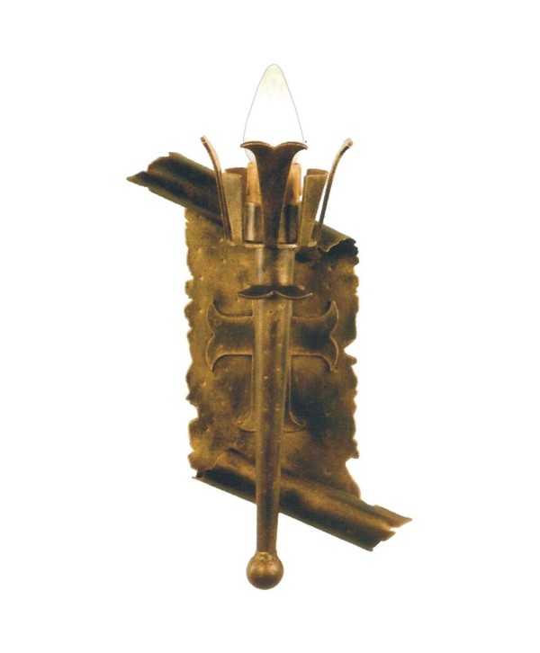 A-88 Aplique forja artística tipo pergamino antiguo