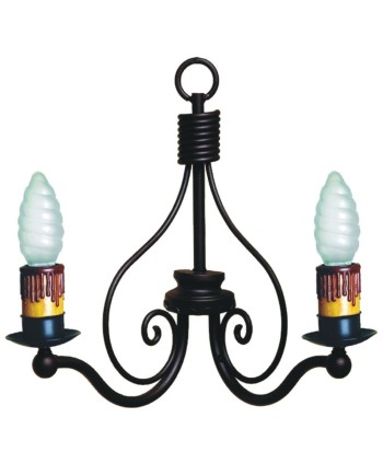 A-91 Aplique de pared con 2 luces de forja artística