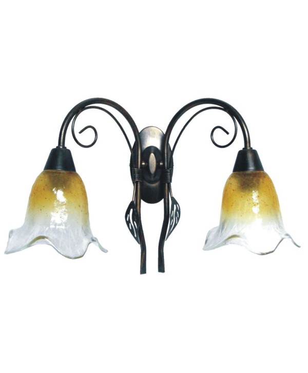 A-106 Aplique de pared con tulipas decorado con hojas