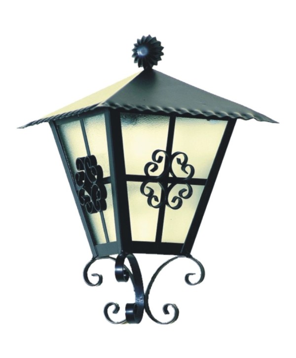 F-49 Farol de pared para patios de hierro forjado