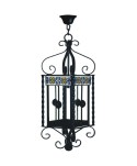 F-5 Farol de hierro rústico con azulejos de cerámica