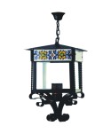 F-72 Farol forja para colgar con azulejos clásicos