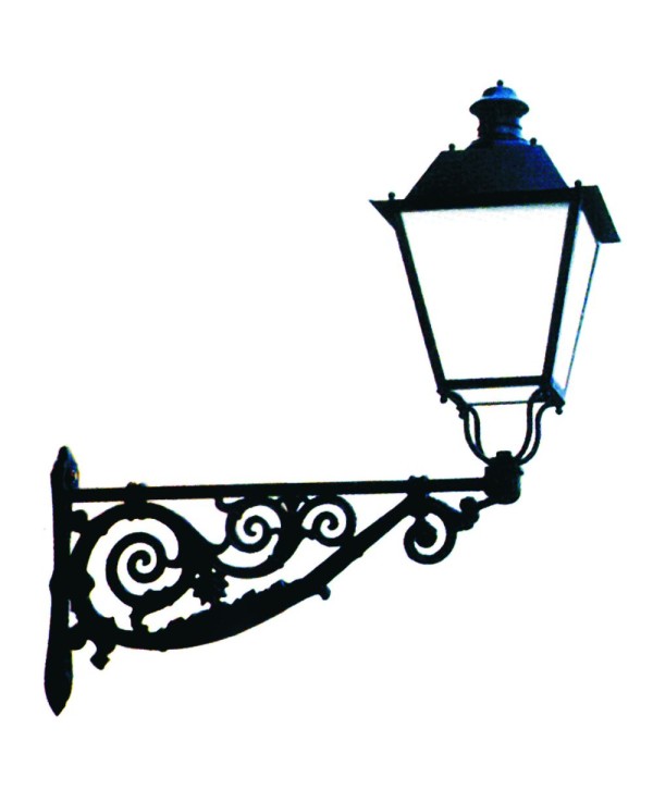 F-153 Farol con brazo aluminio y cabeza modelo villa