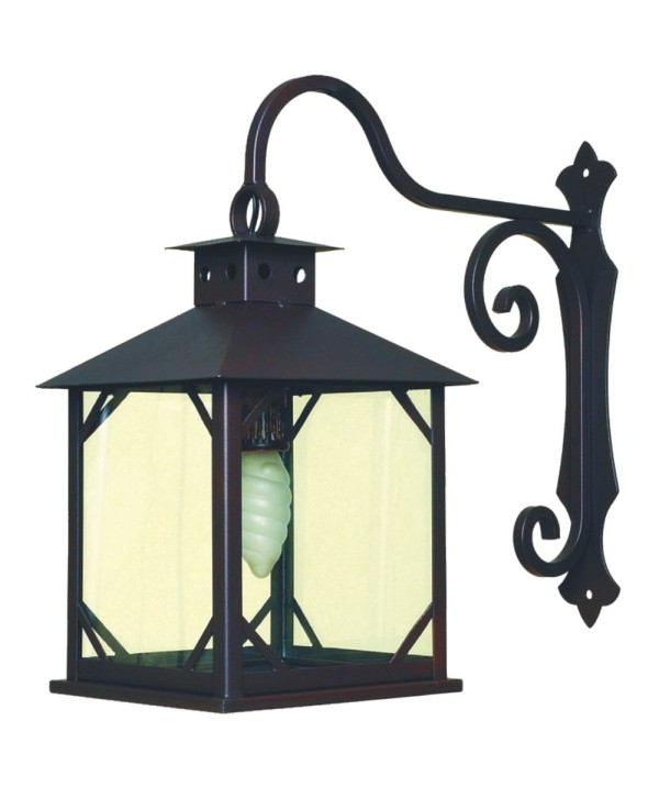 F-159 Farol forja color marrón-87 con palomilla curvada