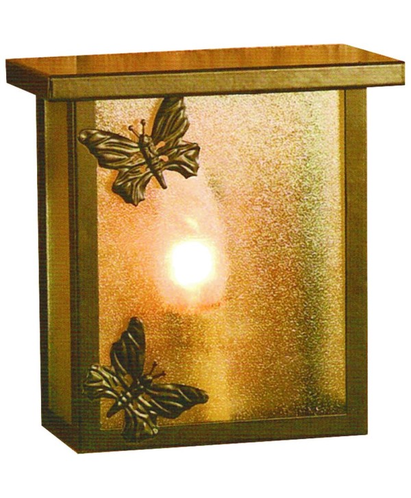 F-171 Farol con 2 mariposas delante de forja