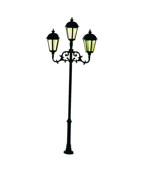 FA-11 Farola con 3 cabezas para parques de aluminio