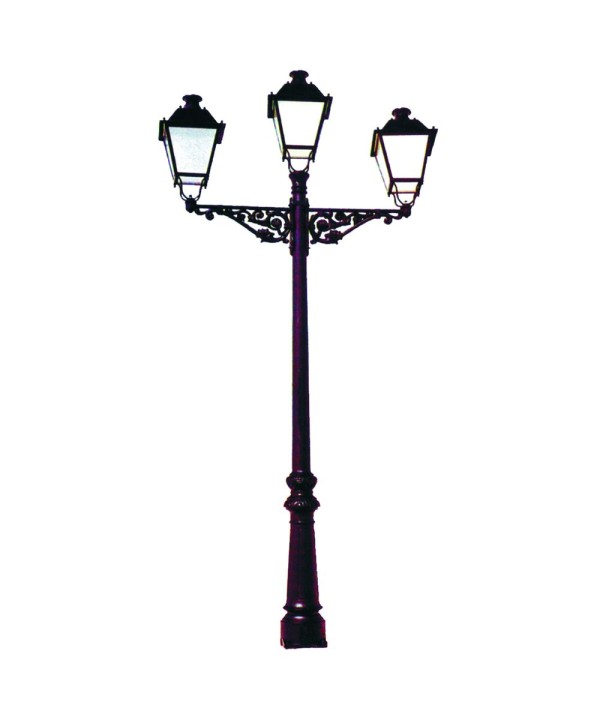 FA-16 Farola villa con palomillas para patios de aluminio