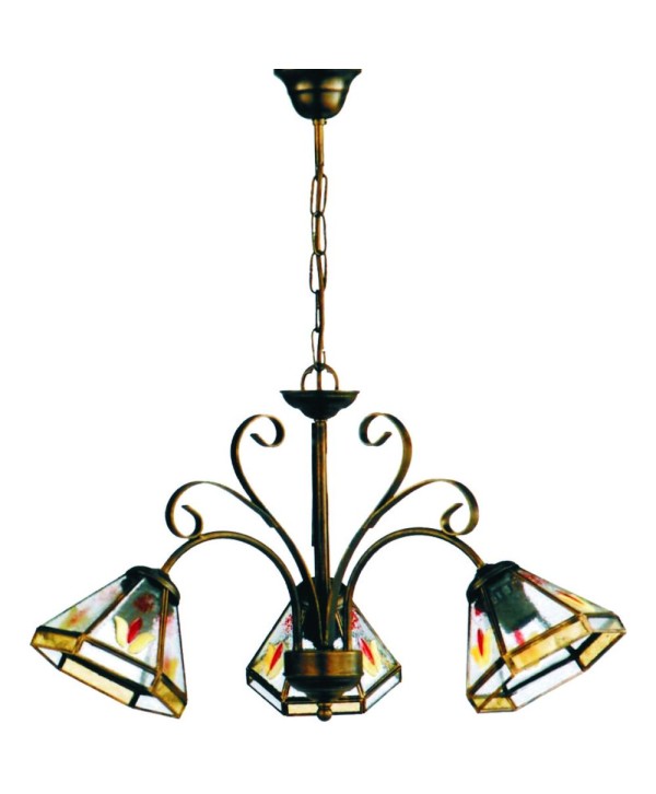 FG-8 Lámpara con varias luces y rizos granadina