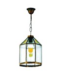 FG-12 Farol sencillo con tulipanes amarillos de chapa