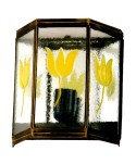 FG-15 Farol medio granadino con tulipán amarillo forja