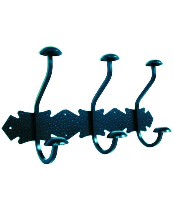 PE-9 Percha pared con 3 ganchos de hierro