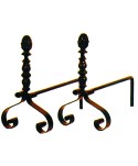 MOR-1 Morillos con remate piña para chimenea de forja