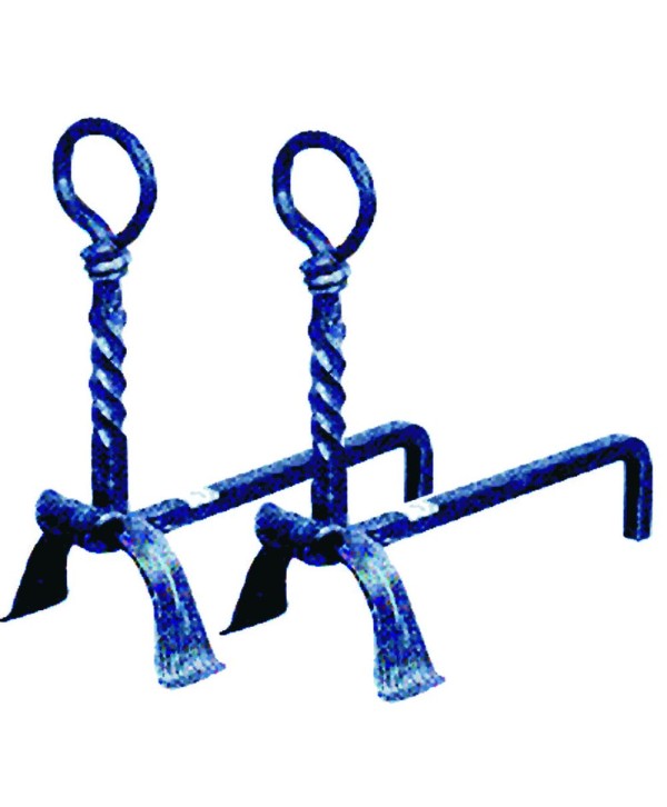 MOR-7 Morillos chimenea de hierro muy pesados