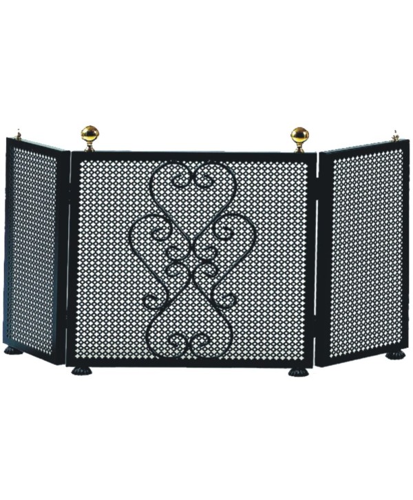 PA-4 Pantalla chimenea con adorno de forja y latón