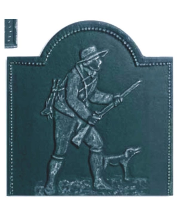 UC-22 Placa rústica con dibujo de cazador fundición