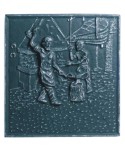 UC-22 Placa para decorar con dibujo de herrero en fundición