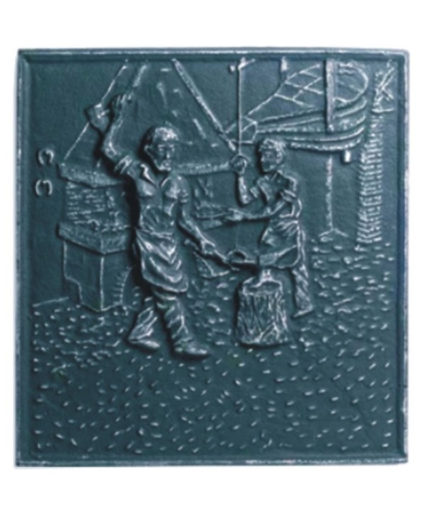 UC-22 Placa para decorar con dibujo de herrero en fundición