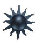 COR-18 Remate con silueta de sol de hierro