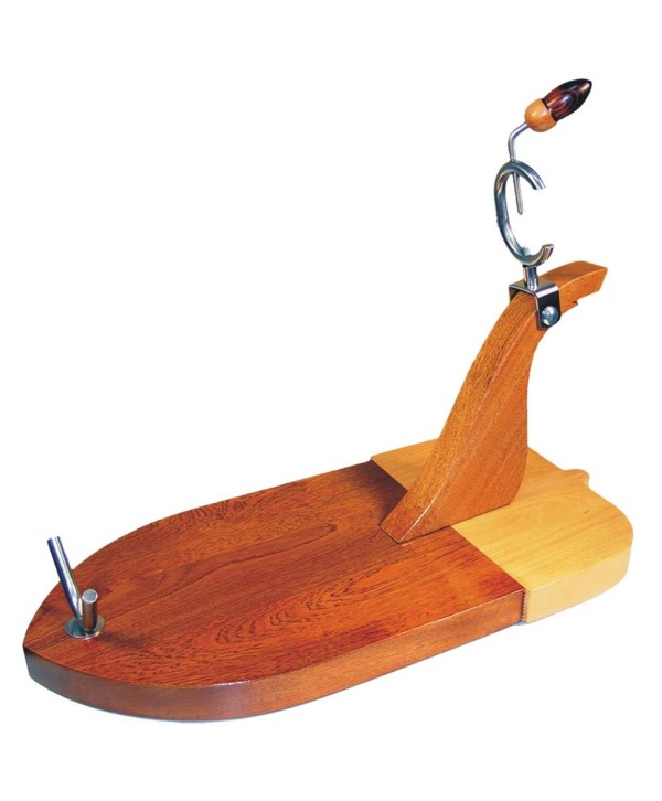AV-63 Soporte jamón con base de madera y bronce