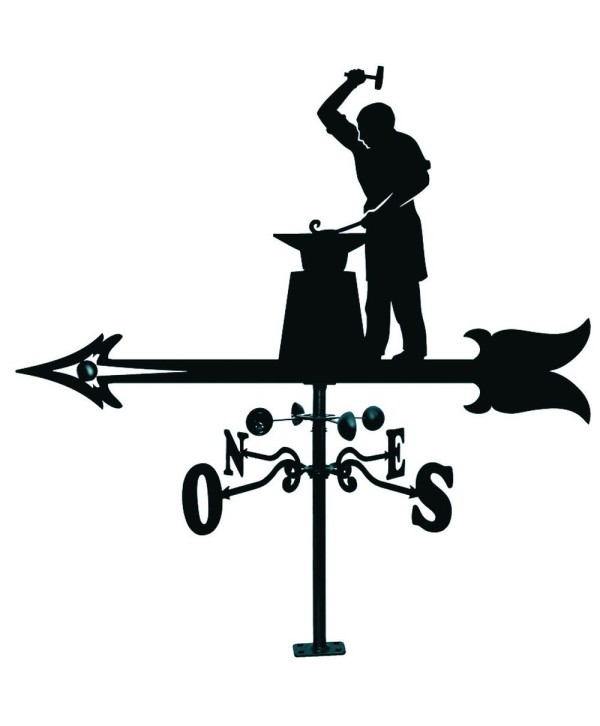V-2 Veleta silueta de herrero en forja