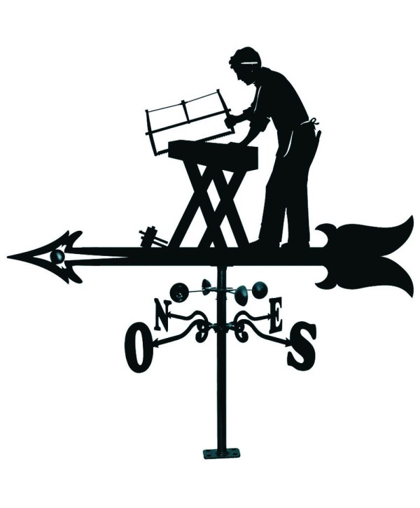 V-3 Veleta en forja con oficio de carpintero